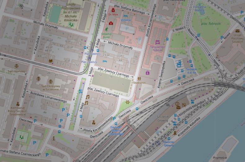 Plac Zawiszy Czarnego w Szczecinie – centrum przesiadkowe